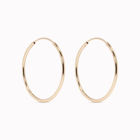 Romantic Layer 14k Gold Hoops 25mm - Sonia