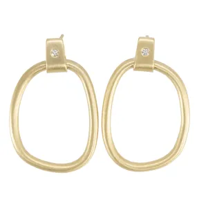 18k Carabiner Earrings - 18ky   Diamonds Daily Essential