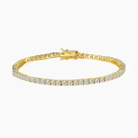 Night Detail 18K Gold Plated Cubic Zirconia Classic Tennis Bracelet