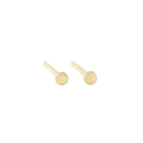 18k Tiny Gold Dot Studs - 18k Gold Stylish Touch Weekend Outfit