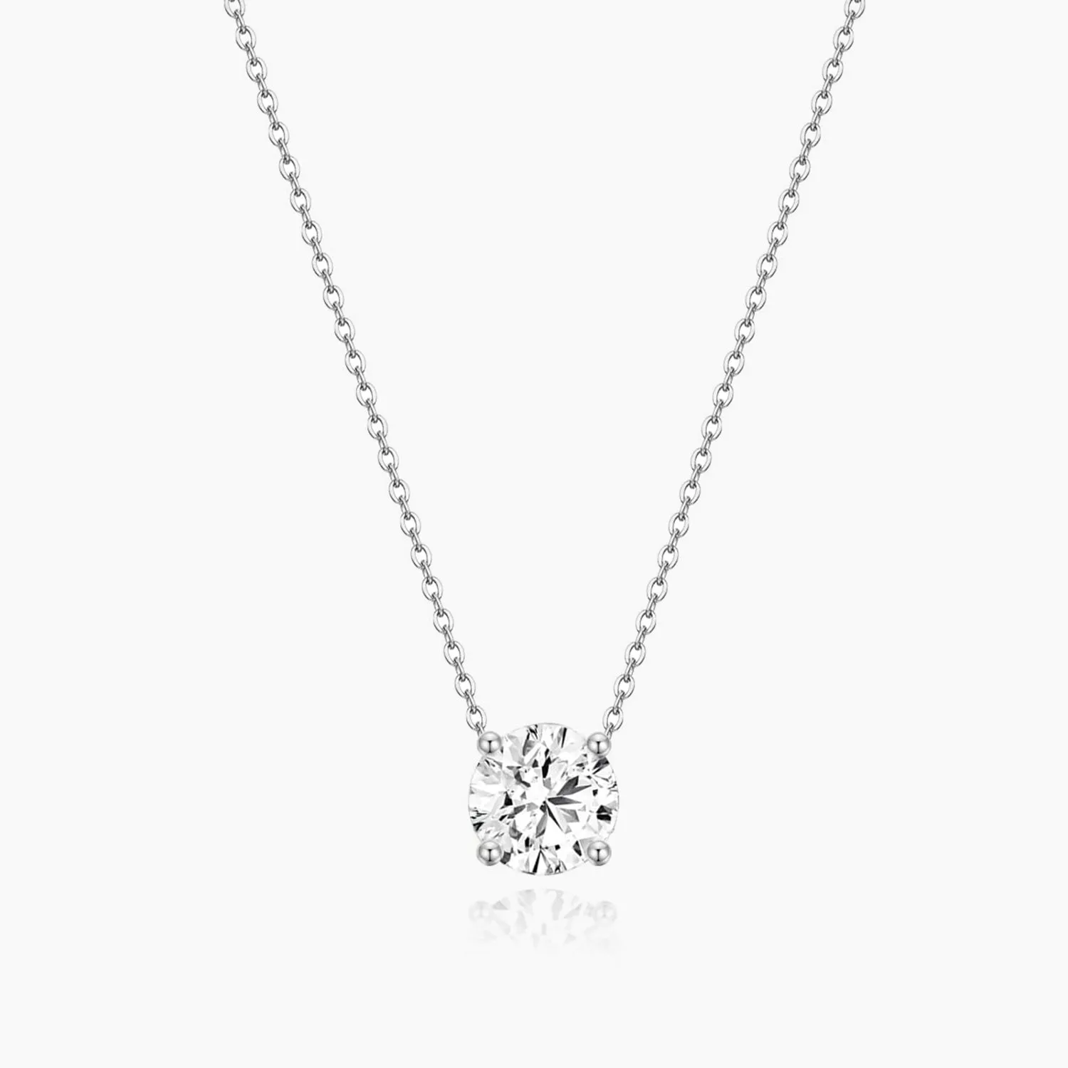 subtle style Splendid Style 1CT 925 Sterling Silver Cubic Zirconia Necklace