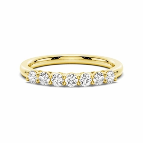 Graduation Day 2.5mm 7 Stone French Pave Moissanite Wedding Band