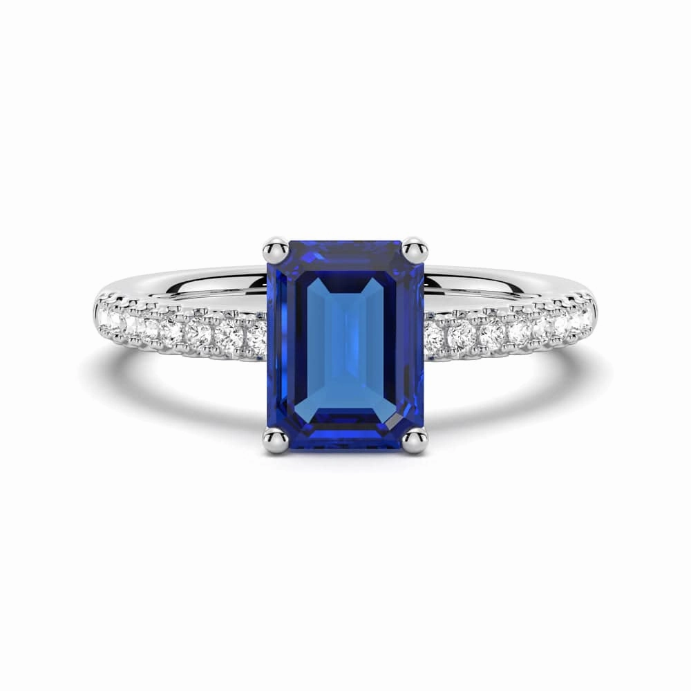 Glam Ready 2 CT. Petite Trellis Lab Grown Sapphire Gemstone Ring