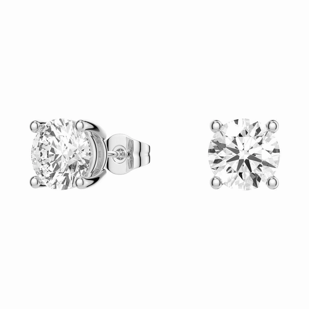 2ctw Round Brilliant 4 Prong Solitaire Stud Earrings Exquisite Piece