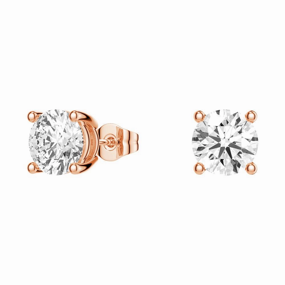 Classic Gift 2ctw Round Brilliant 4 Prong Solitaire Stud Earrings