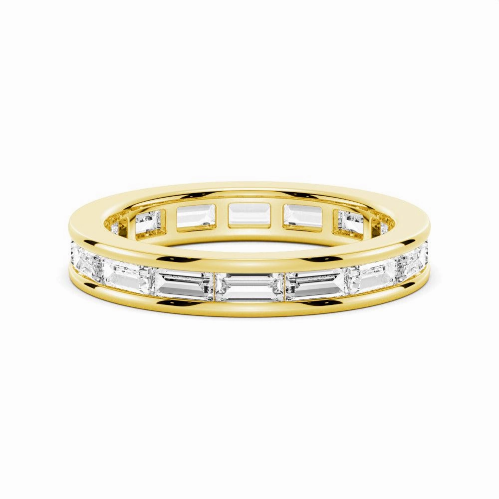 Unique Treasures 3.21 CT. Channel Set Baguette Cut Moissanite Wedding Eternity Band