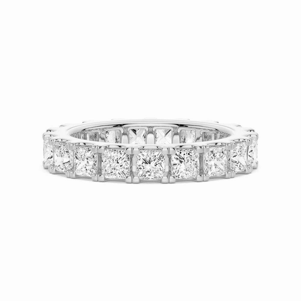 Textured Finish Charming Jewelry Pieces 5ctw. Princess Cut Moissanite Eternity Band