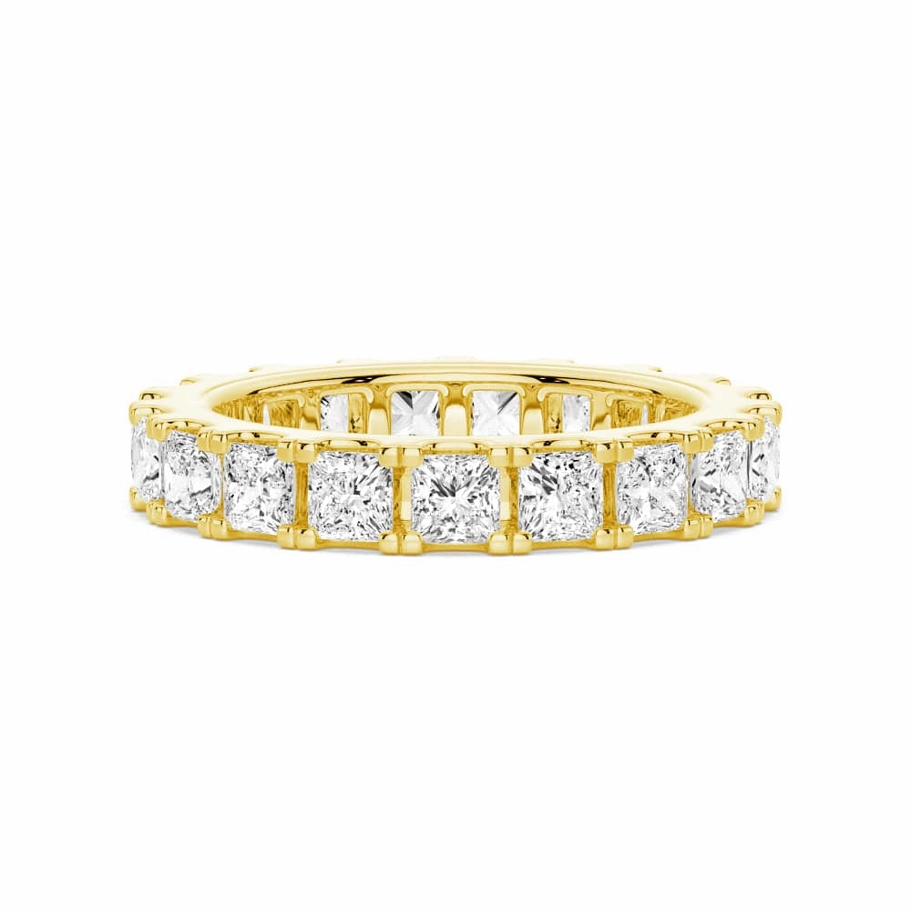 5ctw. Princess Cut Moissanite Eternity Band Classic Detail