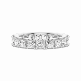 Textured Finish Charming Jewelry Pieces 5ctw. Princess Cut Moissanite Eternity Band