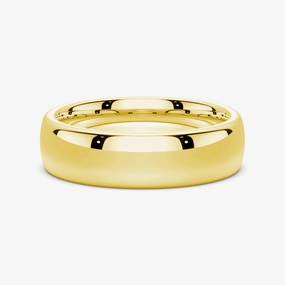 6mm High Polished Finish Comfort Fit Men's Wedding Band Allure Touch Flawless Cut