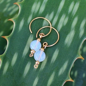 Seasonal Adornment 8mm Opalite 14K Gold Filled Dangle Earrings