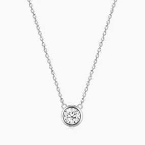 Fantastic Adornment Easy Wear Item 925 Sterling Silver Dainty Solitaire Necklace
