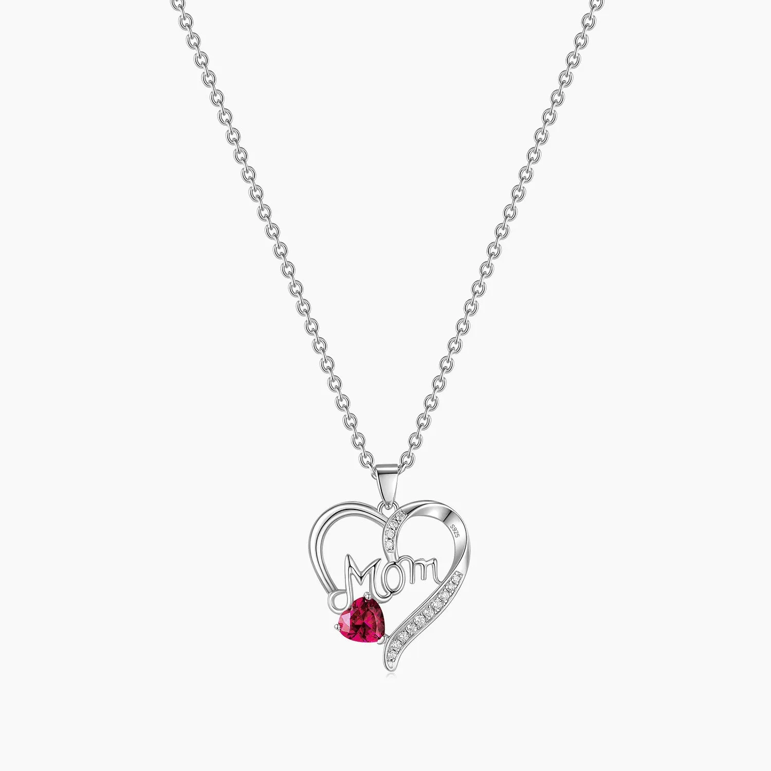 Black Tie Jewelry 925 Sterling Silver Love Heart Necklaces for Women