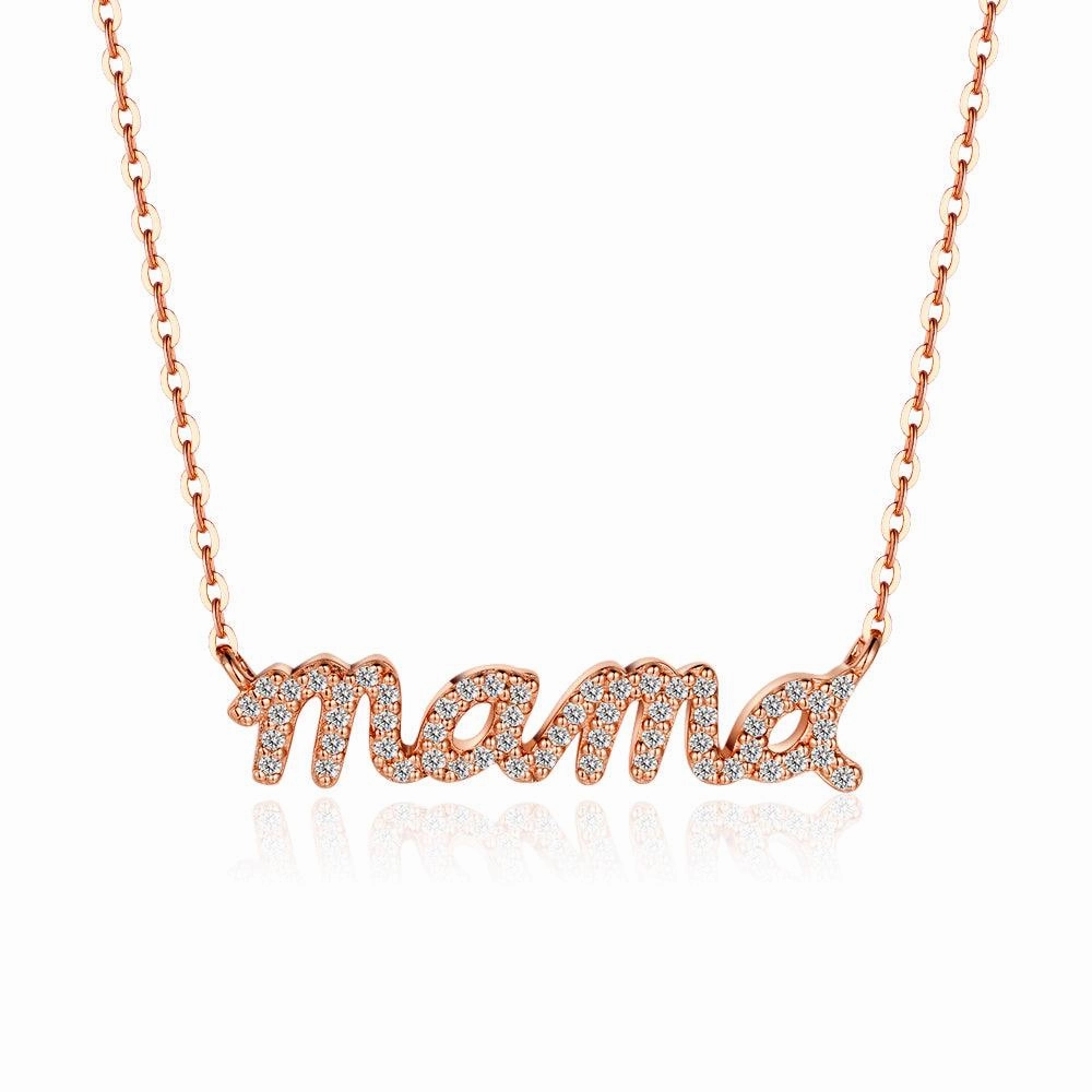 Creative Touch "MAMA" Moissanite Diamond Pave Necklace Pendant