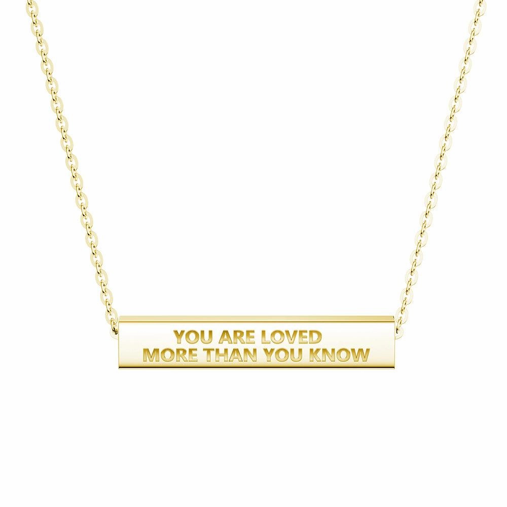 "You Are Stronger Than You Think" Minimalist Necklace Formal Highlight Stylish Fit