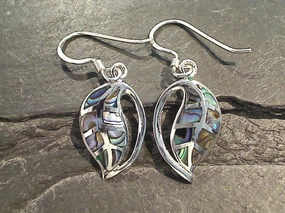 Abalone, Sterling Silver Earrings Everyday Item Ornate Selection