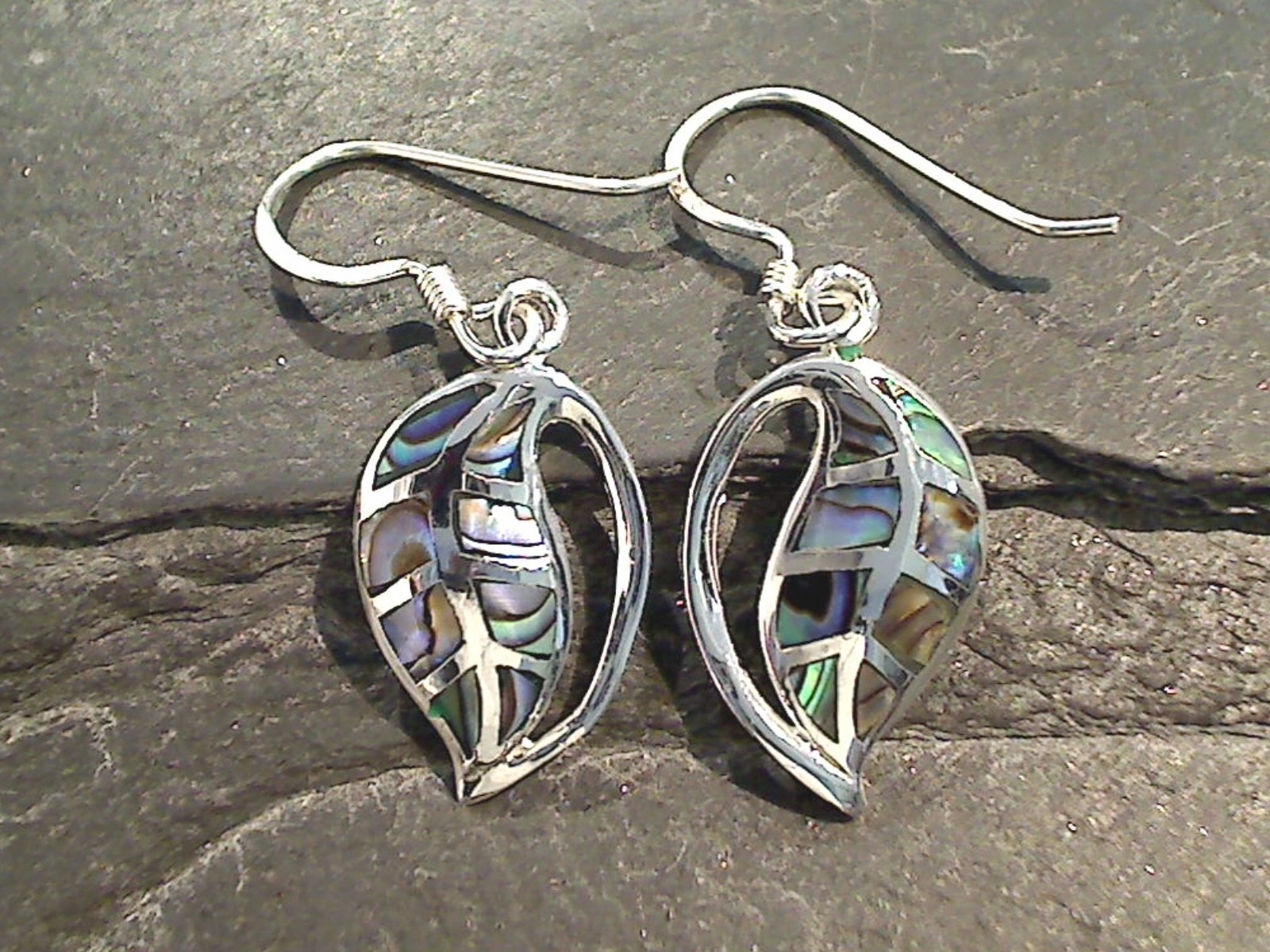 Abalone, Sterling Silver Earrings Everyday Item Ornate Selection
