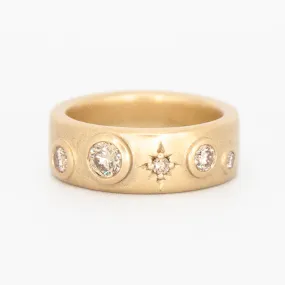 Polaris Ring - Champagne Diamonds Smooth Texture Impeccable Highlight