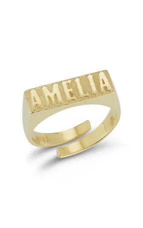 Adjustable Name Ring Delicate Style Glam Vibe