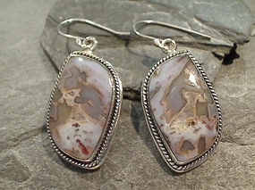 Small Decoration Gorgeous Vibe Agate, Sterling Silver Earrings