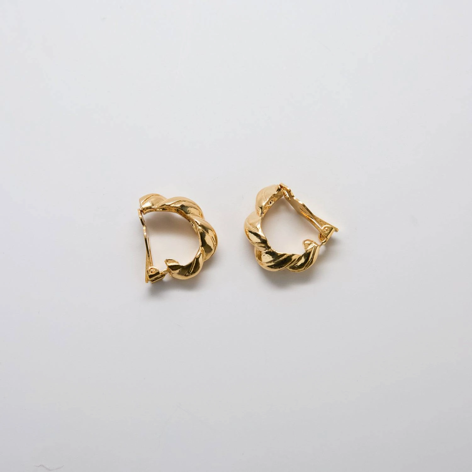 Vintage Twisted Half Hoop Earrings Bold Highlight