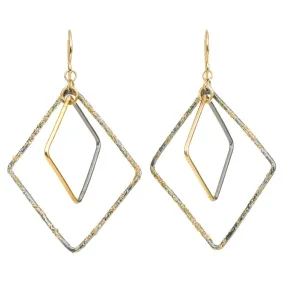 Annie Hoops - 22k/18k Gold   Oxidized Silver Fashion Fit