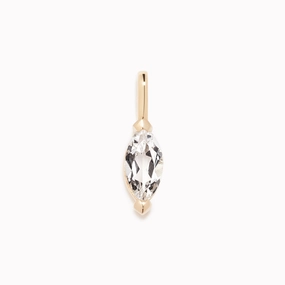 Urban Fit April Birthstone Pendant 14k Gold - White Topaz