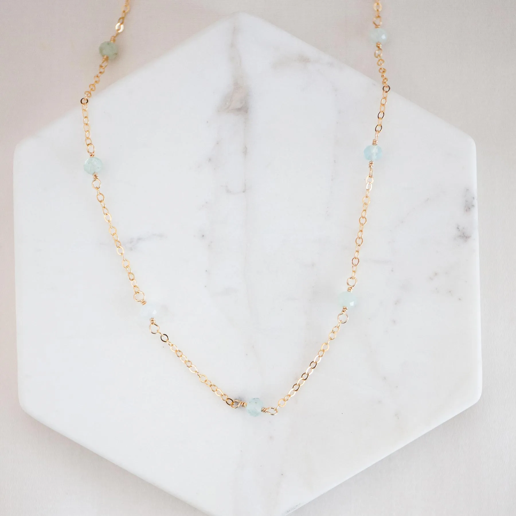 Aquamarine Classic Necklace Great Piece Beautiful Gift
