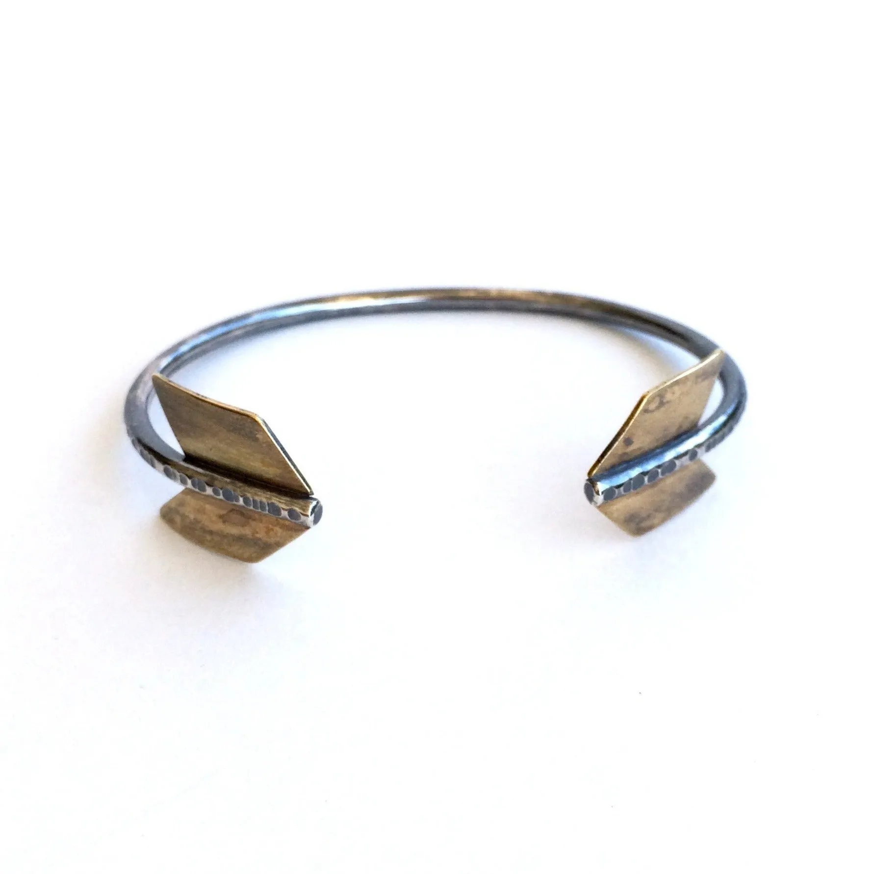 Dressy look Light Pop Archer Cuff - Sterling Silver   Brass