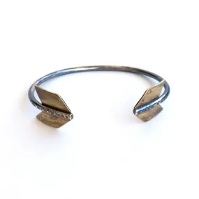 Dressy look Light Pop Archer Cuff - Sterling Silver   Brass