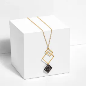 Sophisticated Present Friendship Token Ares Necklace with Black Howlite