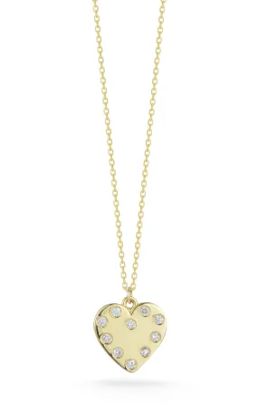 Shimmering Touch Diamond Heart Necklace