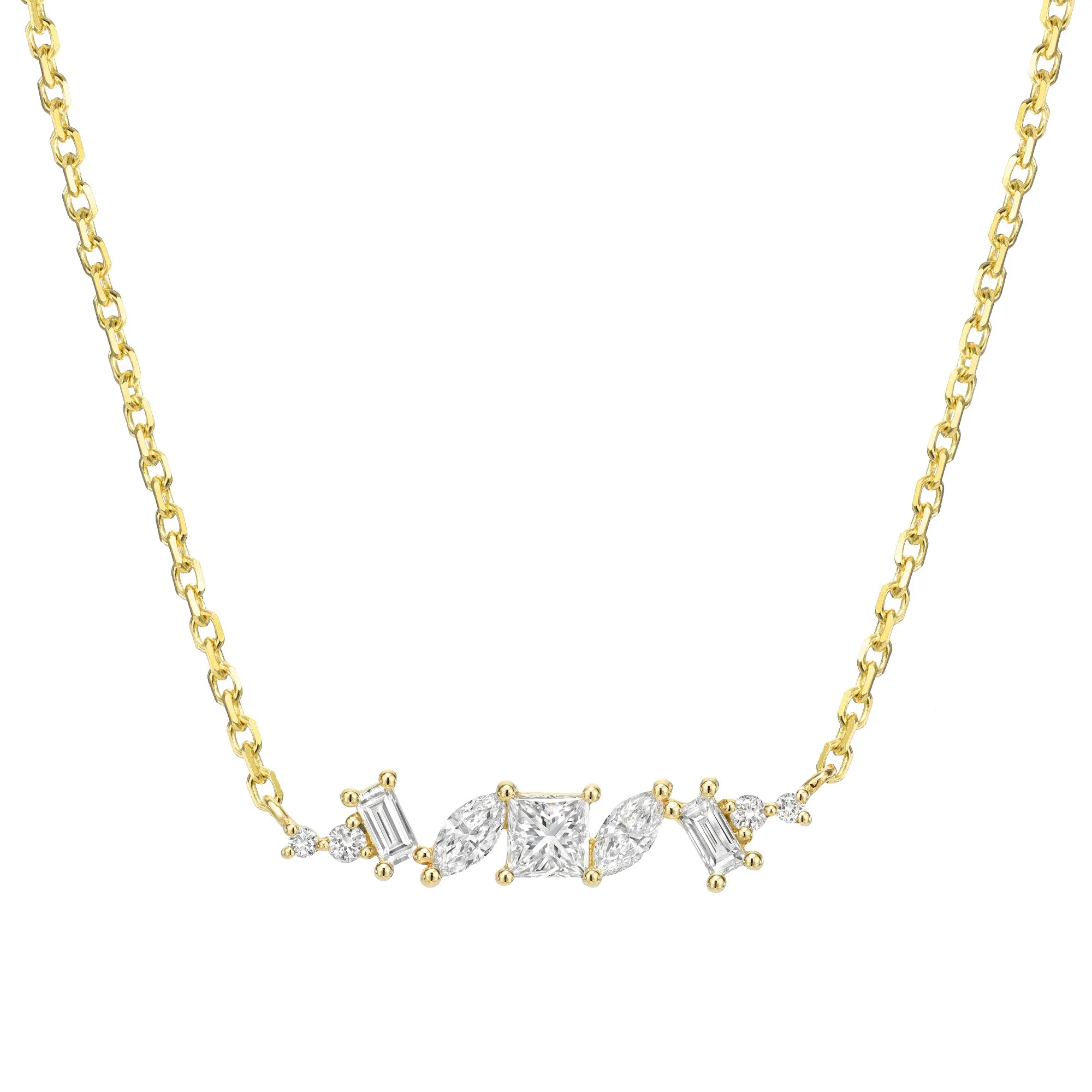 Chaos Necklace - 18k Gold   Diamonds Bold Feature Seasonal accessory