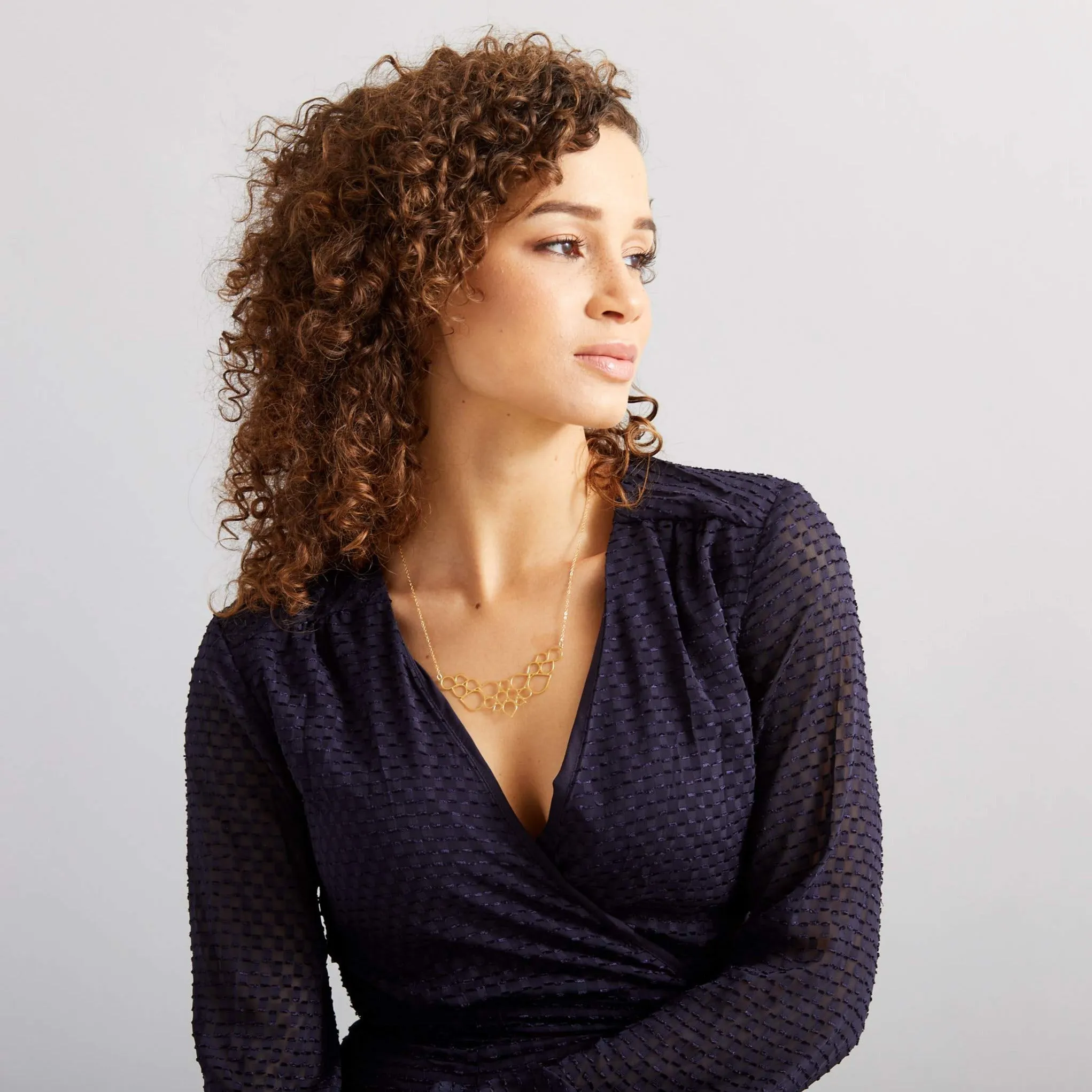 Contemporary Ornament Droplets Necklace