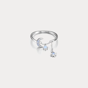 Moon and Star Opal Ring Creative Touch