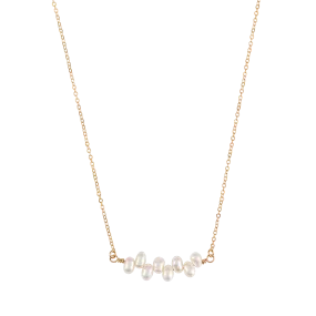 Effortless Elegance youth appeal Asymmetrical Pearls Necklace
