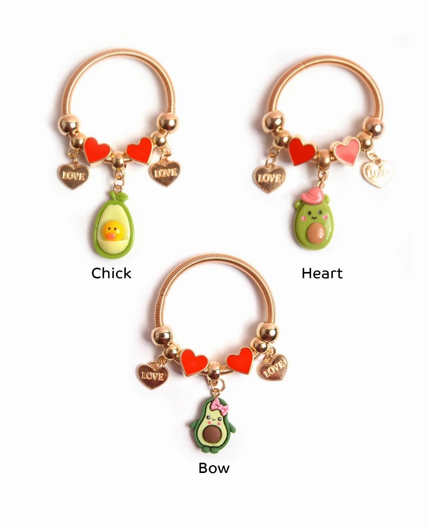 Cool Touch Polished Elegance Avocado Family Kids Bracelet