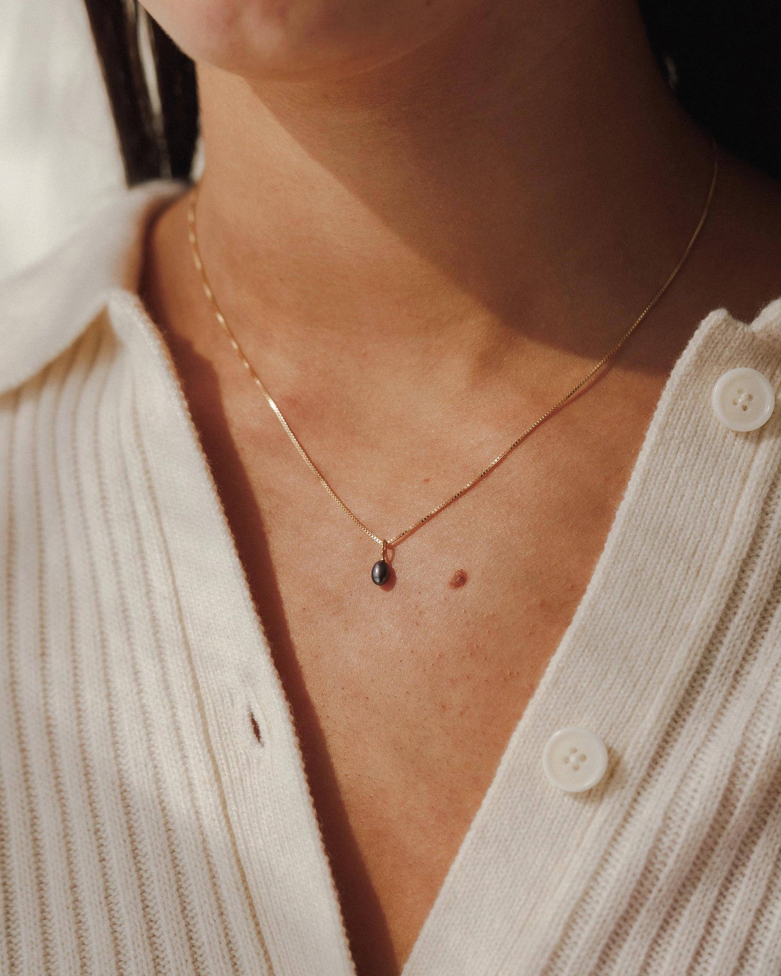 Baby Black Pearl Charm Precious Accent