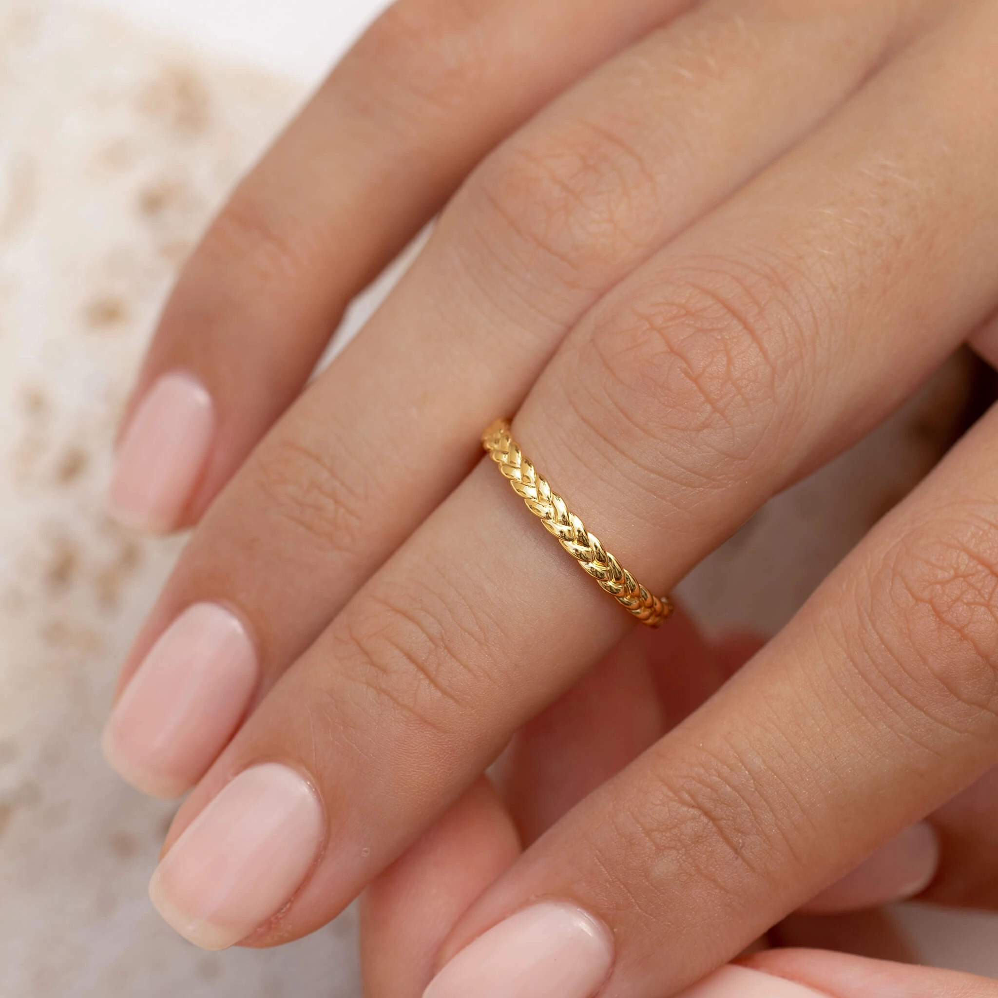 Braid Ring - Lena Minimal Design Opulent Edge