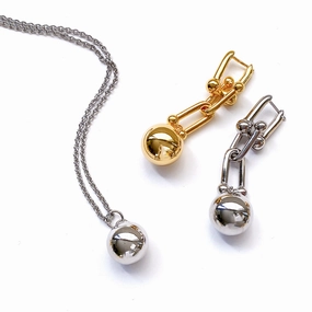 Romantic Finish Daily Detail Ginevra Minimalist Sphere Charm Necklace