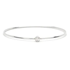 Entire Blends One-Size Bangle Diamond Bracelet in 14K White Gold (.20ctw)