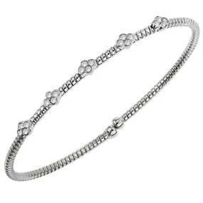 Bangle Diamond Bracelet in 18K White Gold (.30ctw) Enduring Mixes End All