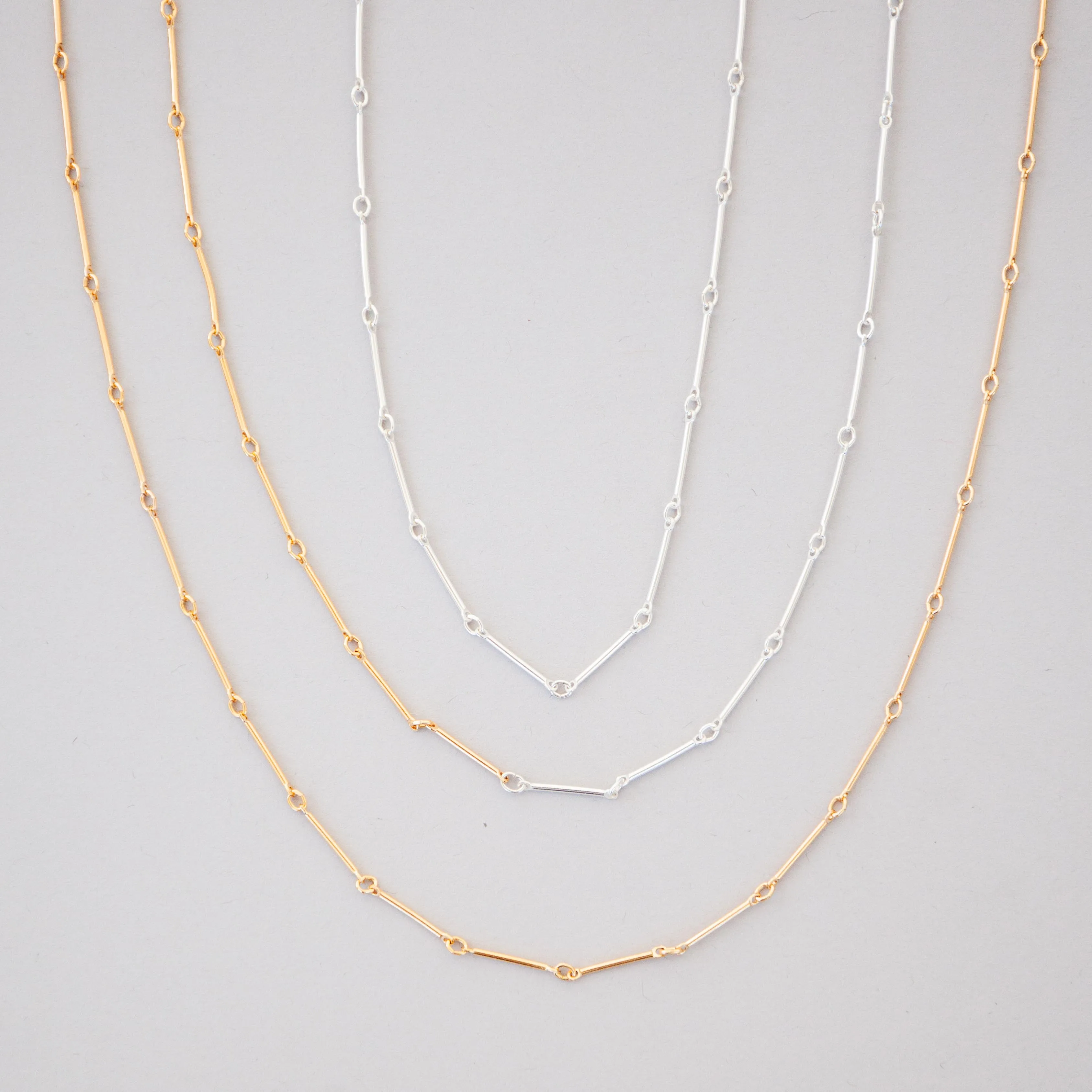 Bar Chain Necklace Iridescent Adornment Festive Gift