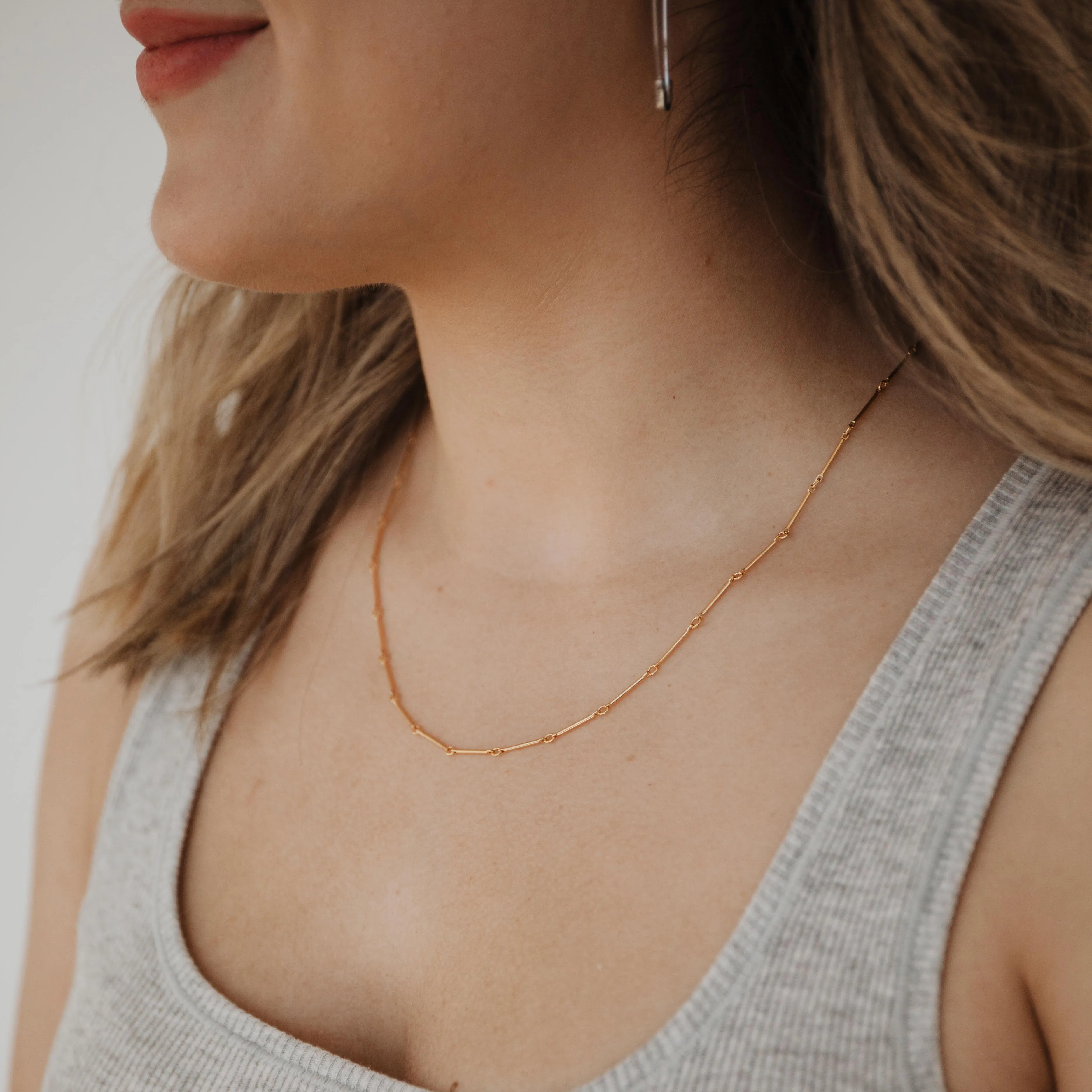 Bar Chain Necklace Glam Gift