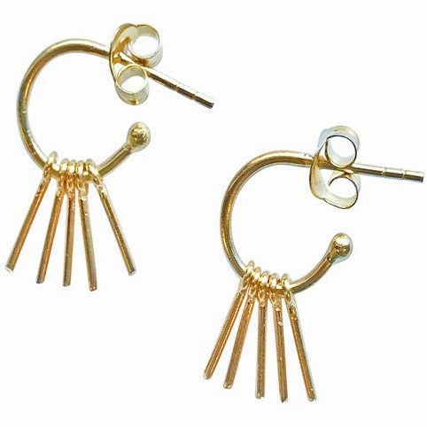 Bar hoop earrings Minimalist Decor Glossy Piece