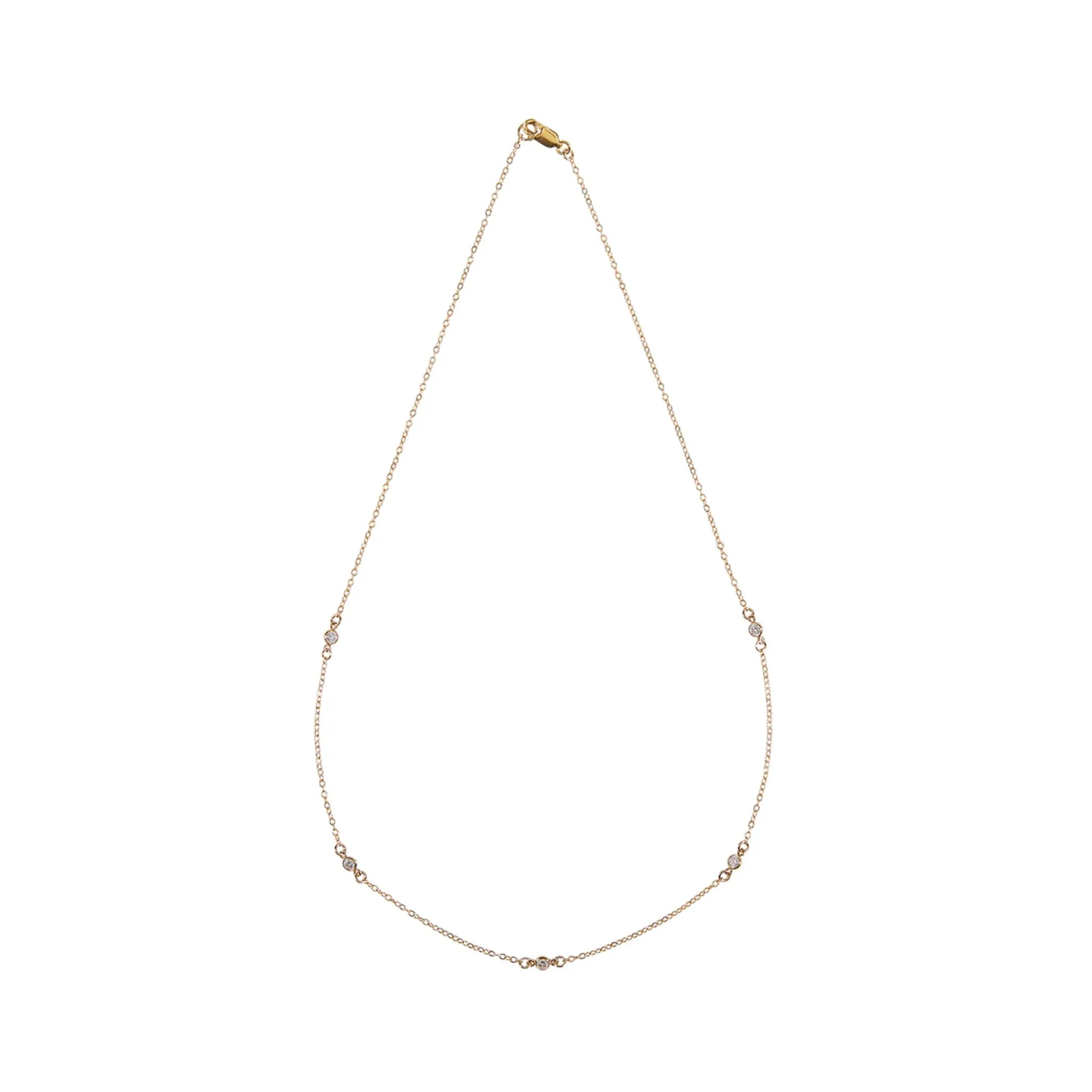 Dainty Necklace with Cubic Zirconia Weekend Style High-End Ornament