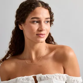 Sparkling Touch Timeless Appeal Dainty Necklace with Cubic Zirconia