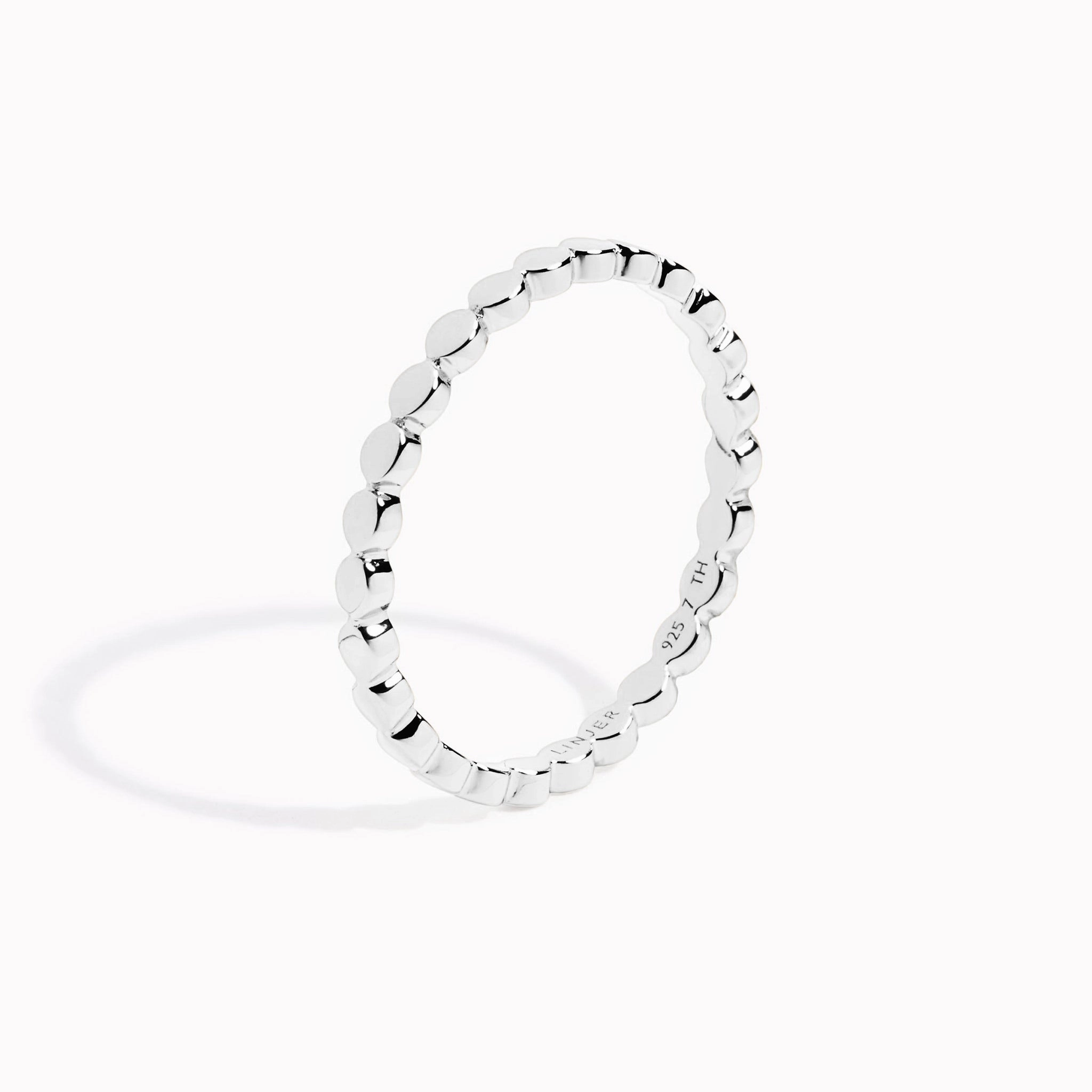 Gentle Radiance Exquisite Piece Beaded Ring Silver - Irene