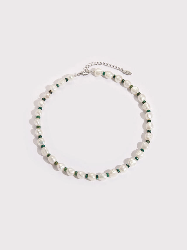 Beatrice Freshwater Pearl & Turquoise Necklace Stylish Line