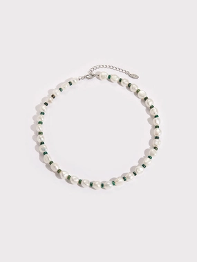 Beatrice Freshwater Pearl & Turquoise Necklace Stylish Line